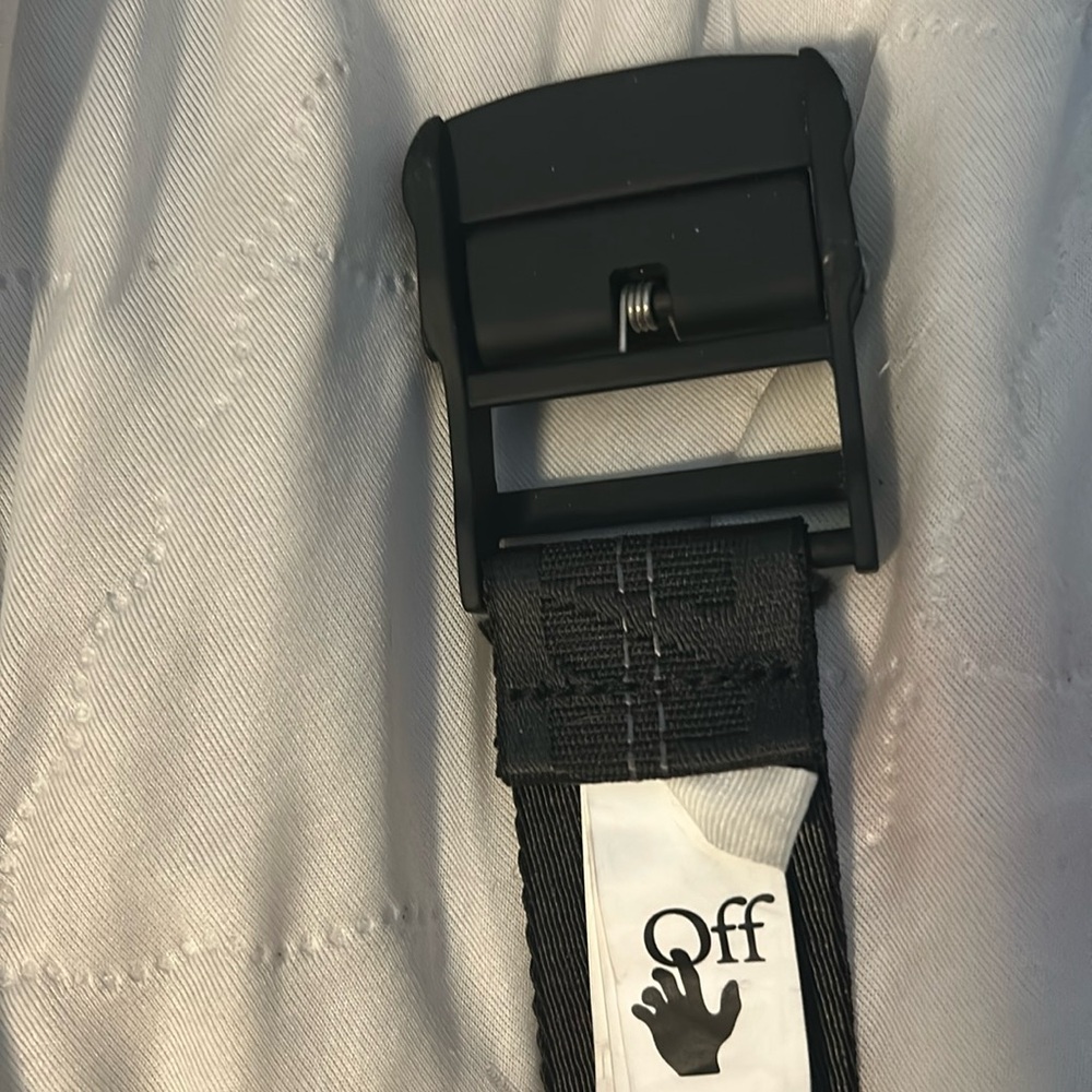 Black Off-White Industrial Belt
